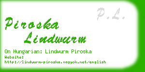 piroska lindwurm business card